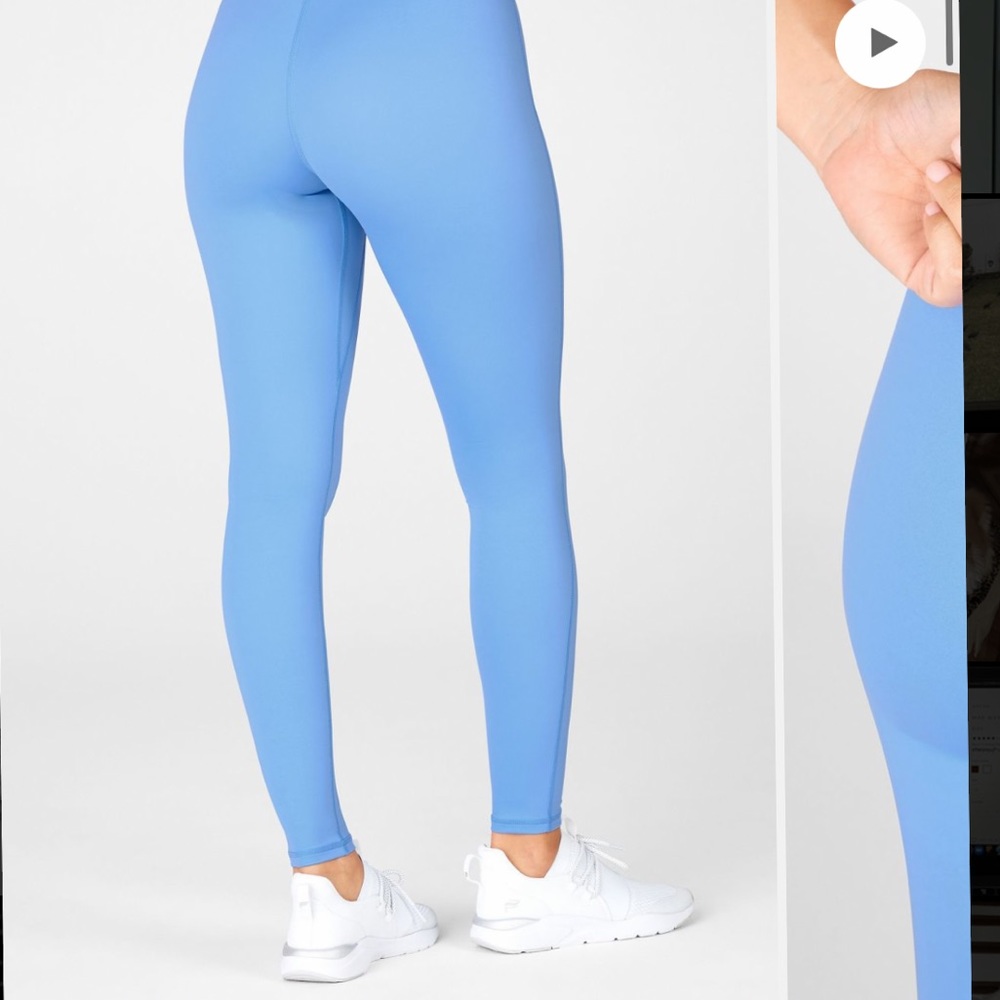 Fabletics High Waisted Leggings in Sky Blue